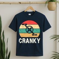 Cranky Funny Cyclist Retro Distressed Look T-Shirt