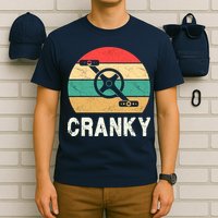 Cranky Funny Cyclist Retro Distressed Look T-Shirt