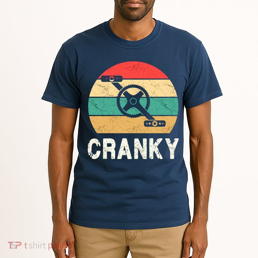Cranky Funny Cyclist Retro Distressed Look Tall T-Shirt