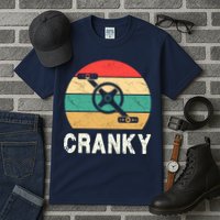 Cranky Funny Cyclist Retro Distressed Look Tall T-Shirt