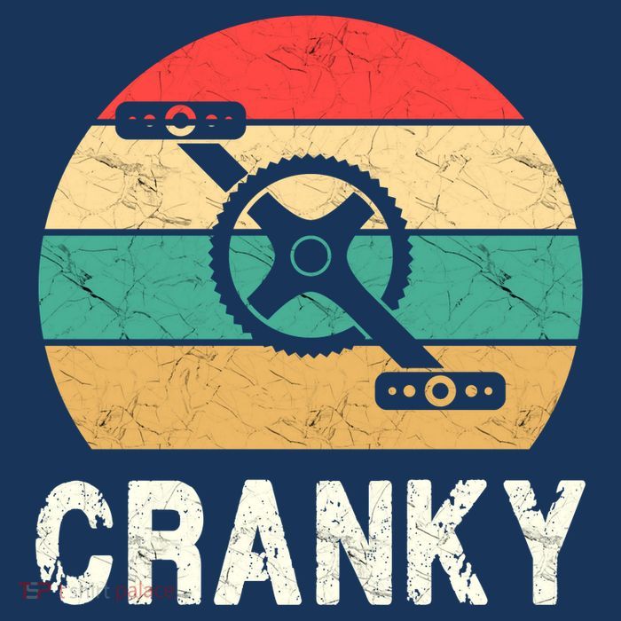 Cranky Funny Cyclist Retro Distressed Look Poster