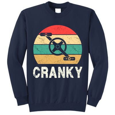 Cranky Funny Cyclist Retro Distressed Look Tall Sweatshirt