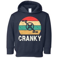 Cranky Funny Cyclist Retro Distressed Look Toddler Hoodie