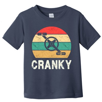 Cranky Funny Cyclist Retro Distressed Look Toddler T-Shirt