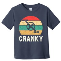 Cranky Funny Cyclist Retro Distressed Look Toddler T-Shirt