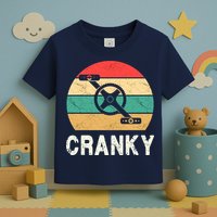 Cranky Funny Cyclist Retro Distressed Look Toddler T-Shirt
