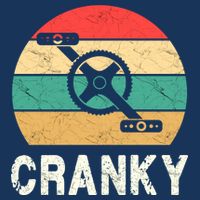 Cranky Funny Cyclist Retro Distressed Look Short Acrylic Beanie