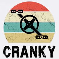 Cranky Funny Cyclist Retro Distressed Look Garment-Dyed Sweatshirt