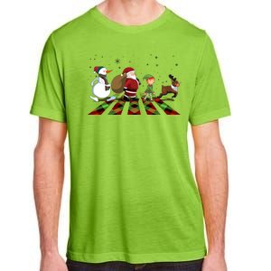 Cute Funny Christmas Road Frosty Santa Elf Reindeer Adult ChromaSoft Performance T-Shirt