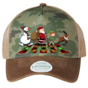 Cute Funny Christmas Road Frosty Santa Elf Reindeer Legacy Tie Dye Trucker Hat