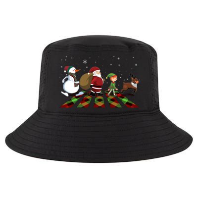 Cute Funny Christmas Road Frosty Santa Elf Reindeer Cool Comfort Performance Bucket Hat