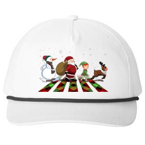 Cute Funny Christmas Road Frosty Santa Elf Reindeer Snapback Five-Panel Rope Hat