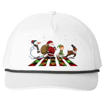 Cute Funny Christmas Road Frosty Santa Elf Reindeer Snapback Five-Panel Rope Hat