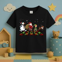 Cute Funny Christmas Road Frosty Santa Elf Reindeer Toddler T-Shirt