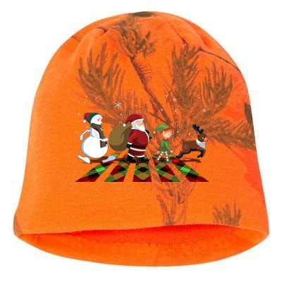 Cute Funny Christmas Road Frosty Santa Elf Reindeer Kati - Camo Knit Beanie