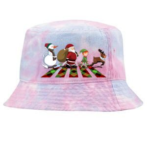 Cute Funny Christmas Road Frosty Santa Elf Reindeer Tie-Dyed Bucket Hat