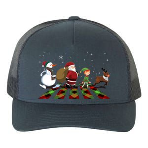 Cute Funny Christmas Road Frosty Santa Elf Reindeer Yupoong Adult 5-Panel Trucker Hat