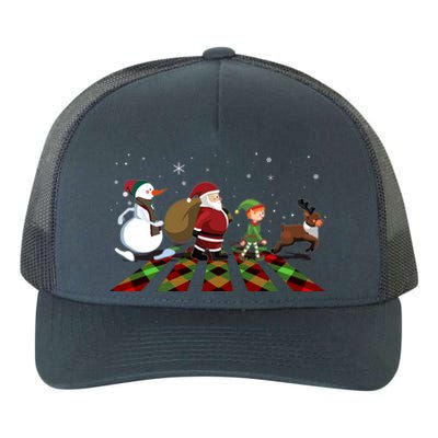 Cute Funny Christmas Road Frosty Santa Elf Reindeer Yupoong Adult 5-Panel Trucker Hat