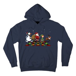 Cute Funny Christmas Road Frosty Santa Elf Reindeer Hoodie