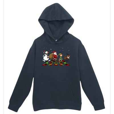 Cute Funny Christmas Road Frosty Santa Elf Reindeer Urban Pullover Hoodie