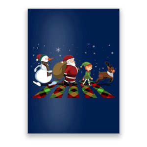 Cute Funny Christmas Road Frosty Santa Elf Reindeer Poster