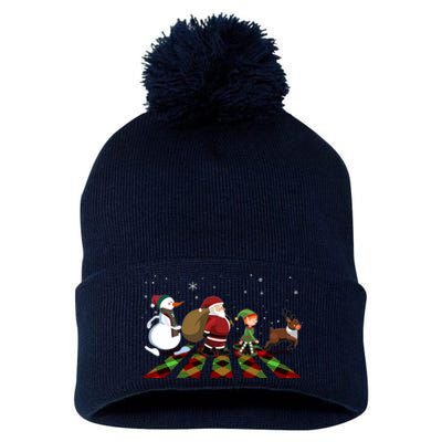 Cute Funny Christmas Road Frosty Santa Elf Reindeer Pom Pom 12in Knit Beanie