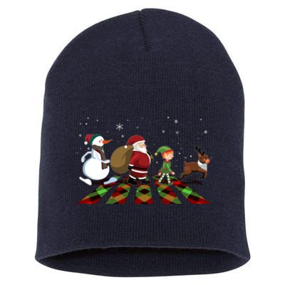 Cute Funny Christmas Road Frosty Santa Elf Reindeer Short Acrylic Beanie