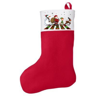 Cute Funny Christmas Road Frosty Santa Elf Reindeer Felt Holiday Christmas Stocking