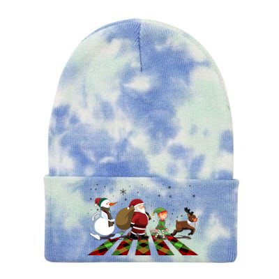 Cute Funny Christmas Road Frosty Santa Elf Reindeer Tie Dye 12in Knit Beanie