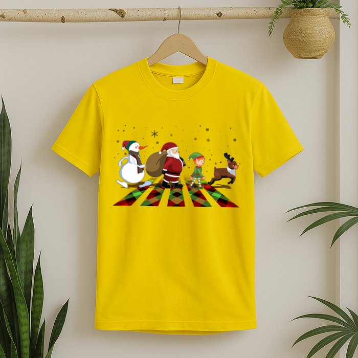 Cute Funny Christmas Road Frosty Santa Elf Reindeer T-Shirt