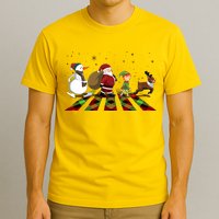 Cute Funny Christmas Road Frosty Santa Elf Reindeer T-Shirt