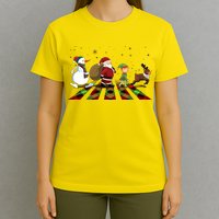 Cute Funny Christmas Road Frosty Santa Elf Reindeer T-Shirt