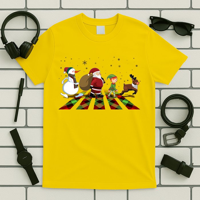 Cute Funny Christmas Road Frosty Santa Elf Reindeer T-Shirt