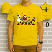 Cute Funny Christmas Road Frosty Santa Elf Reindeer T-Shirt