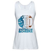 Cheer Football Cheerleading Mom Of Both Messy Bun Ladies Essential Flowy Tank