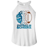 Cheer Football Cheerleading Mom Of Both Messy Bun Women's Perfect Tri Rocker Tank