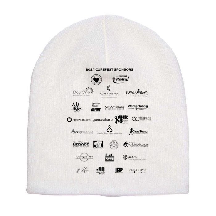 Curefest For Childhood Cancer 2024 Design 1 For Light Fabric Short Acrylic Beanie