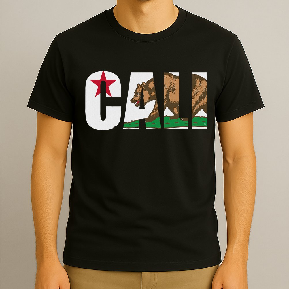 California Flag Cali Designs Home Love Family T-Shirt