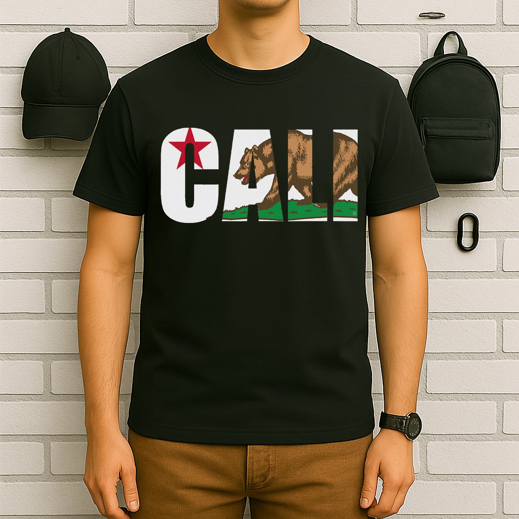 California Flag Cali Designs Home Love Family T-Shirt