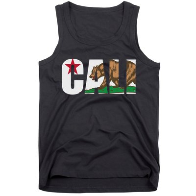 California Flag Cali Designs Home Love Family Tank Top