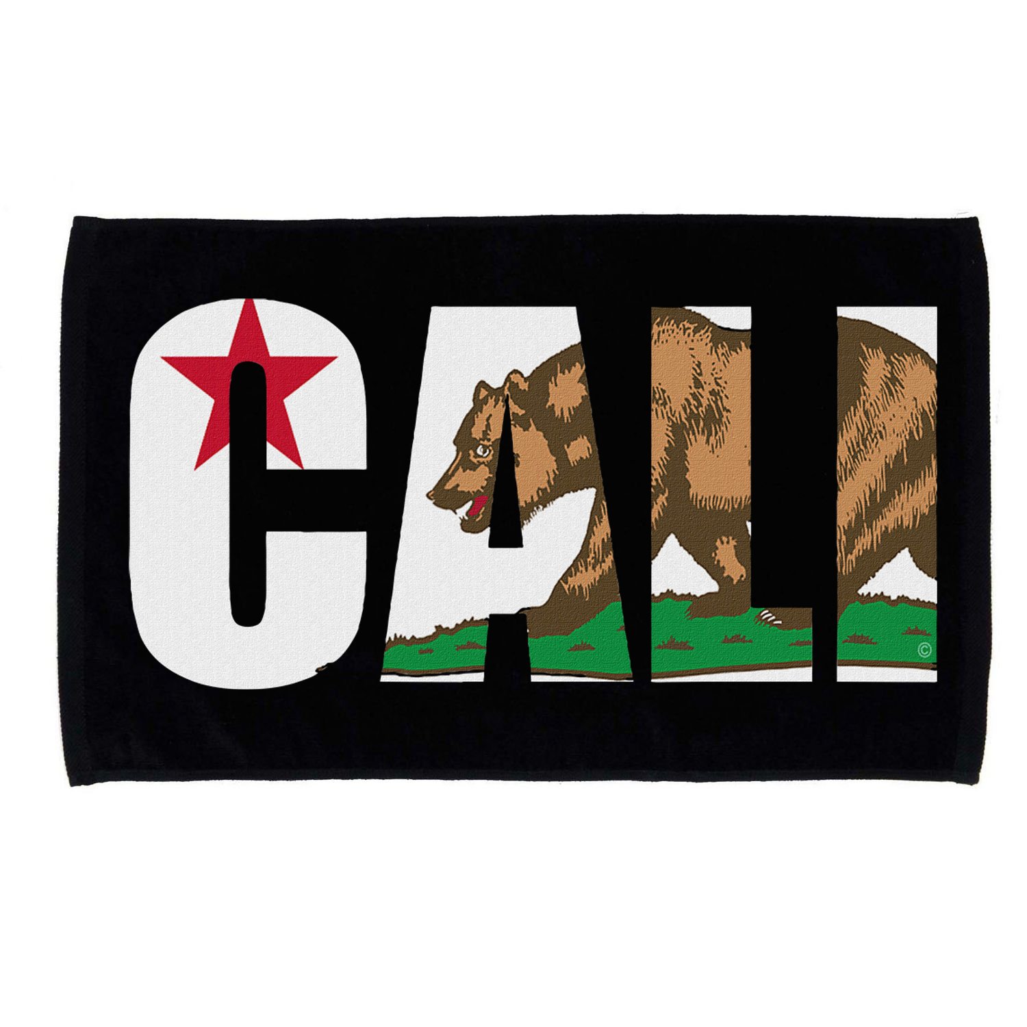 California Flag Cali Designs Home Love Family Microfiber Hand Towel