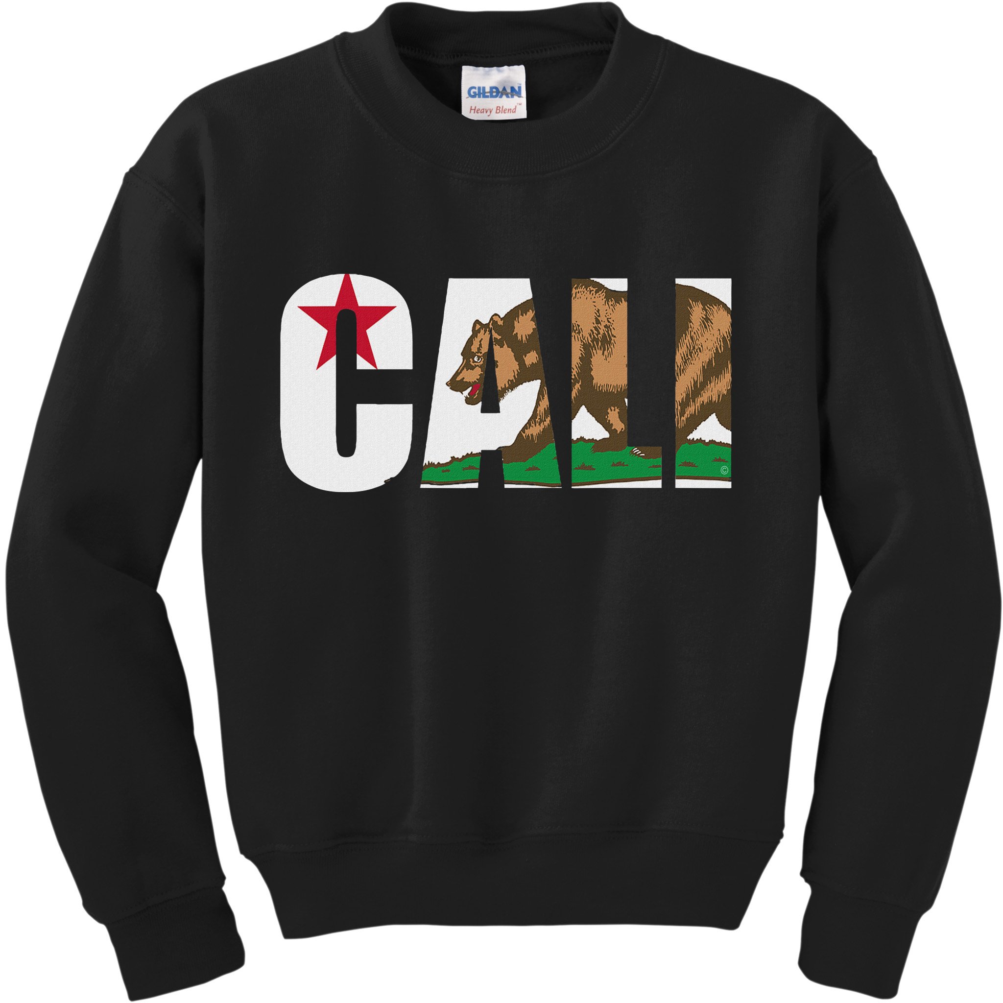 California Flag Cali Designs Home Love Family Kids Sweatshirt