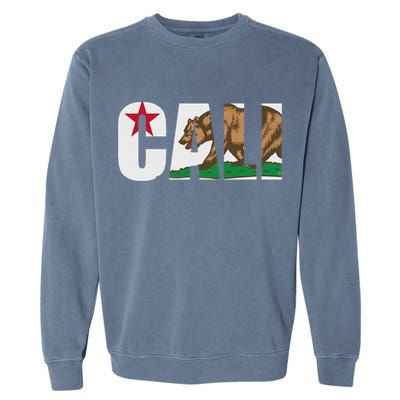 California Flag Cali Designs Home Love Family Garment-Dyed Sweatshirt