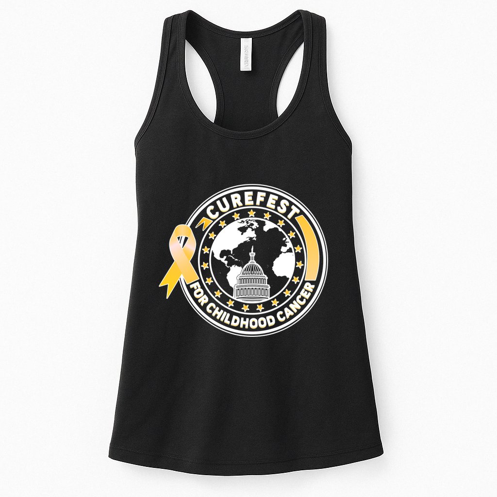 Curefest For Childhood Cancer Awareness Emblem Womens Tank Top