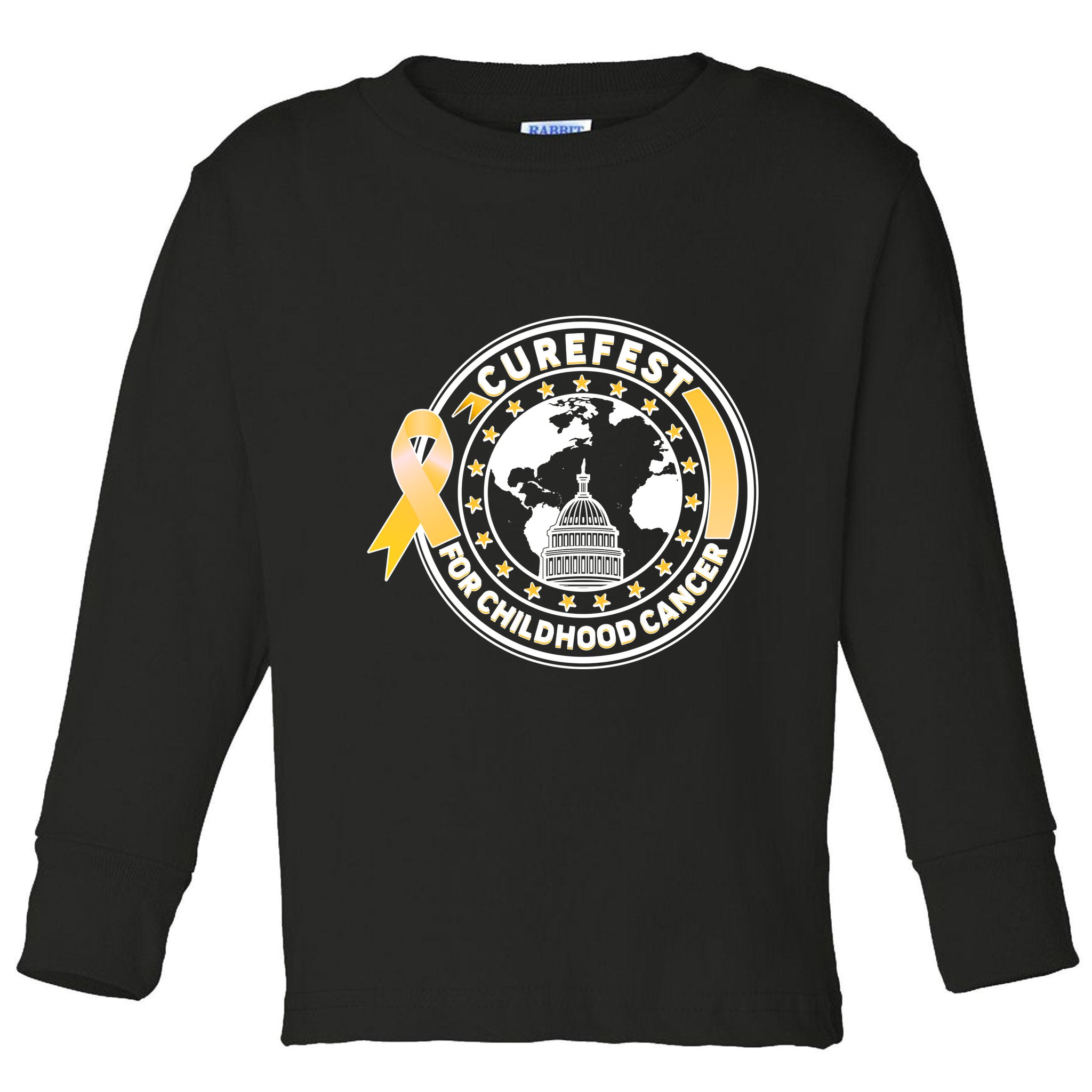 Curefest For Childhood Cancer Awareness Emblem Toddler Long Sleeve Shirt