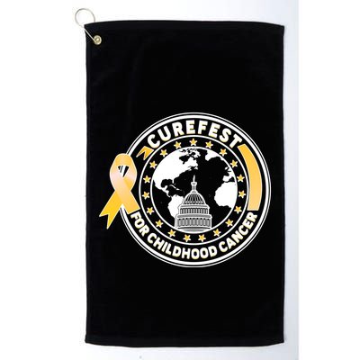 Curefest For Childhood Cancer Awareness Emblem Golf Towel