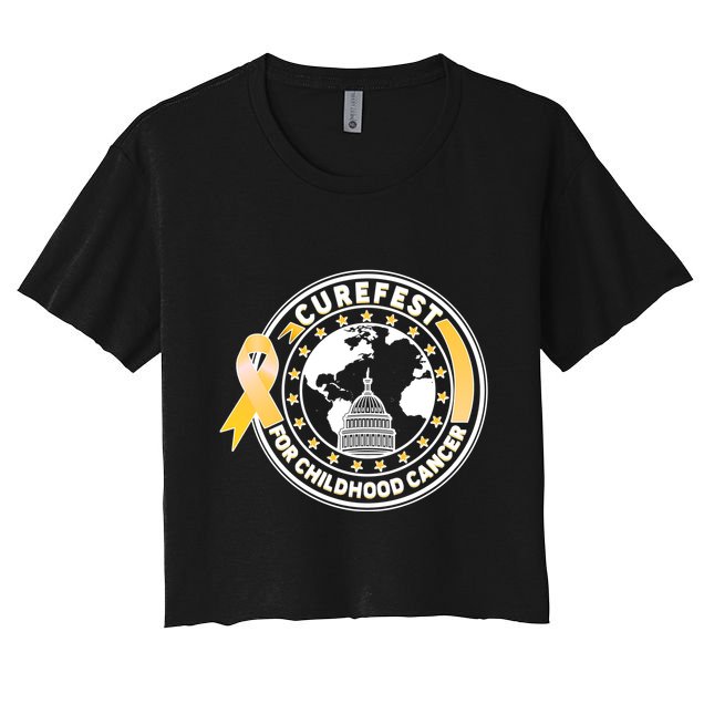 Curefest For Childhood Cancer Awareness Emblem Crop Top