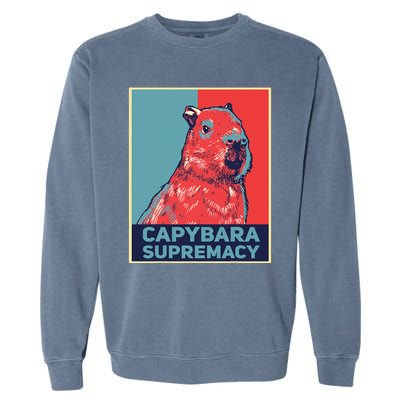 Capybaras Funny Capibara Rodent Capybara Supremacy Garment-Dyed Sweatshirt