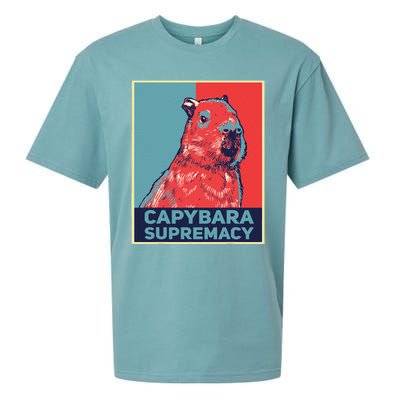 Capybaras Funny Capibara Rodent Capybara Supremacy Sueded Cloud Jersey T-Shirt