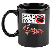 Cute Funny Crab Saying Say No To Pot Funny Lobster Crawfish 11oz C Handle Ceramic Mug